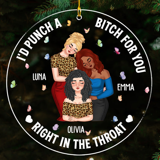 Besties Lean On Shoulder - Personalized Custom Acrylic Ornament