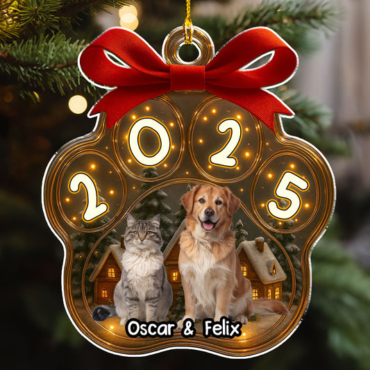 Snow All Over Here Photo - Personalized Custom 3D Inflated Effect Acrylic Ornament
