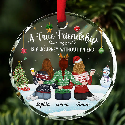 A Journey Without An End - Personalized Custom Glass Ornament