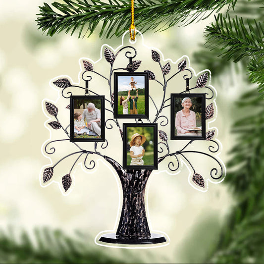 Custom Photo Family Tree - Personalized Custom Acrylic Ornament