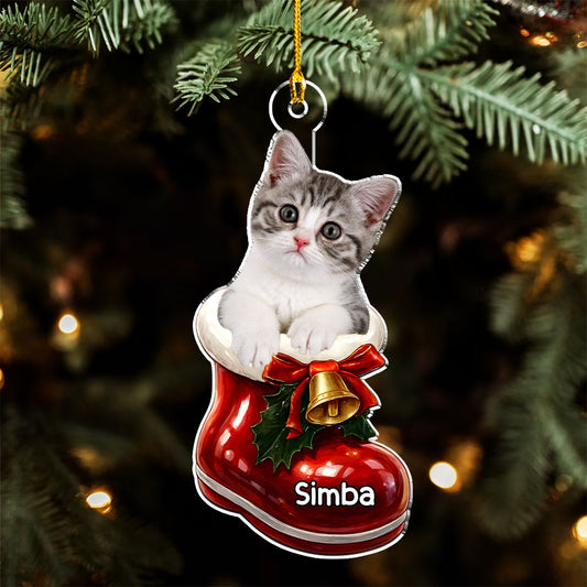 Here In Your Shoes Photo - Personalized Custom 3D Effect Acrylic Ornament