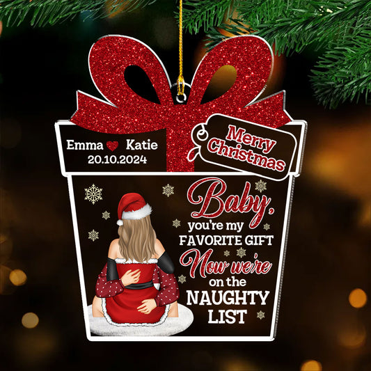 We Are On The Naughty List - Personalized Custom Acrylic Ornament