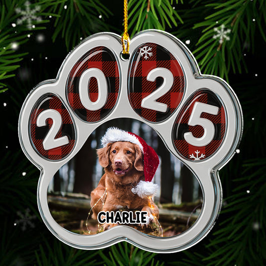 Merry Woofmas People Photo - Personalized Custom Acrylic Ornament