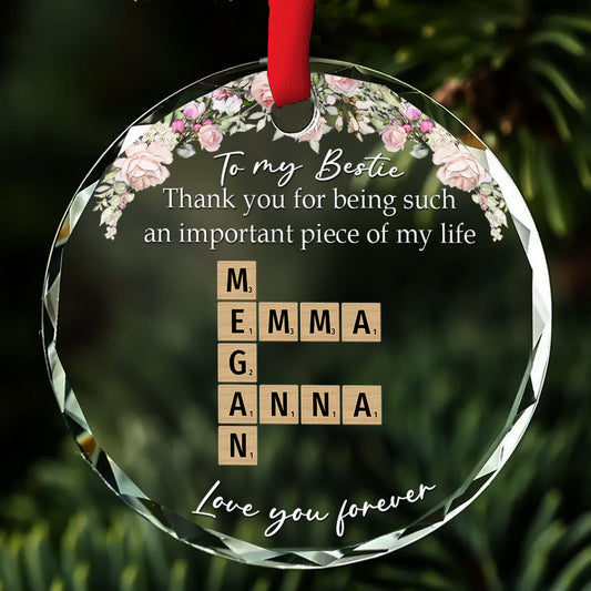 Friends Make Everything Easier - Personalized Custom Glass Ornament
