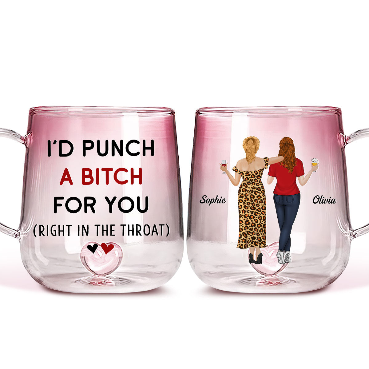 Pink Gradient Glass Mug