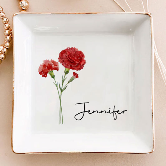 Friends Are Flowers That Never Fade Version 2 - Personalized Custom Jewelry Dish