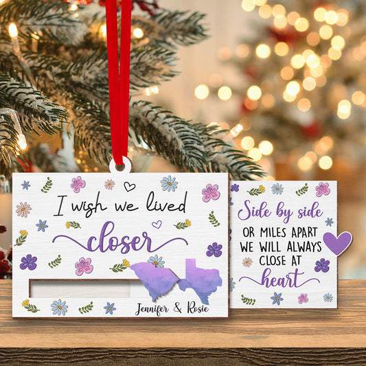 Side By Side - Personalized Custom Slide Ornament