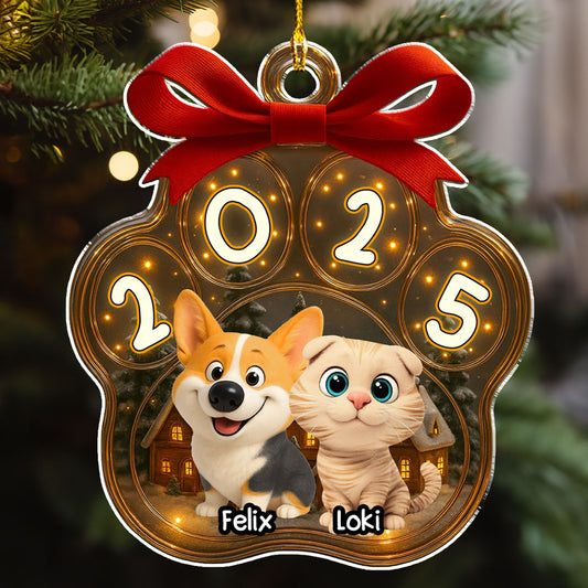 Snow All Over There - Personalized Custom 3D Inflated Effect Acrylic Ornament