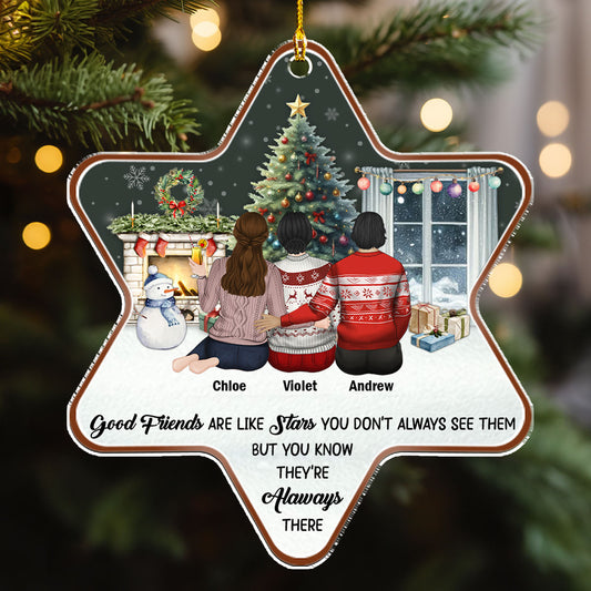 Friends Are Like Stars - Personalized Custom Acrylic Ornament