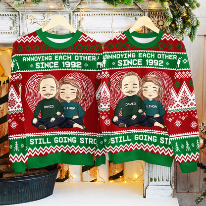 Annoying Each Other - Personalized Custom All-Over-Print Sweatshirt