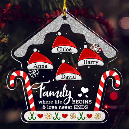 Love Never Ends - Personalized Custom Acrylic Ornament