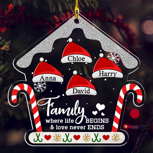 Love Never Ends - Personalized Custom Acrylic Ornament