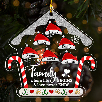 Love Never Ends - Personalized Custom Acrylic Ornament
