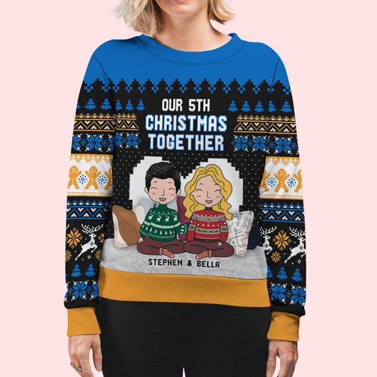 Christmas Together - Personalized Custom All-Over-Print Sweatshirt