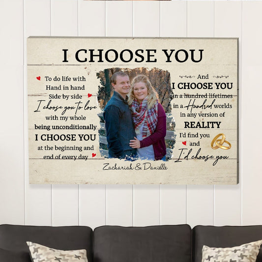 I Choose You 6 - Personalized Custom Canvas Print - Blithe Hub