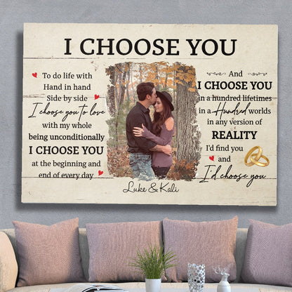 I Choose You 6 - Personalized Custom Canvas Print - Blithe Hub
