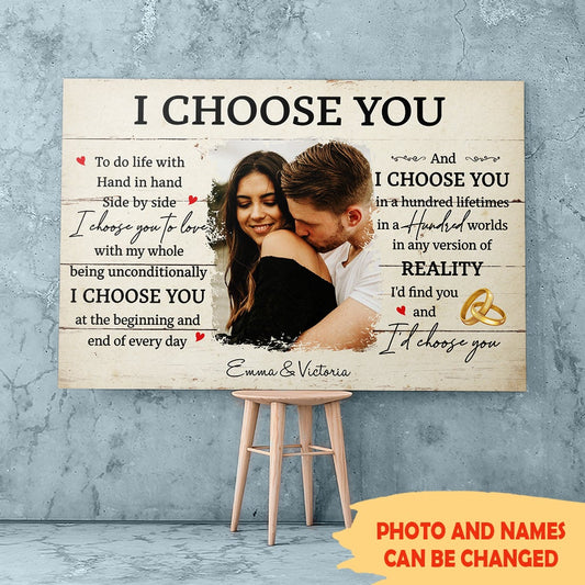 I Choose You 6 - Personalized Custom Canvas Print - Blithe Hub