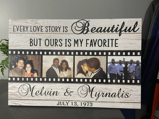 Our Love Story - Personalized Custom Photo Canvas Print - Blithe Hub